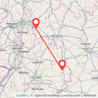 Ellwangen Aschaffenburg Bahn Karte