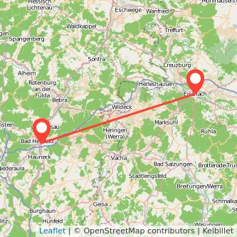 Eisenach Bad Hersfeld Mitfahrgelegenheit Karte