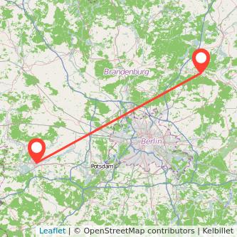 Eberswalde Brandenburg an der Havel Bahn Karte