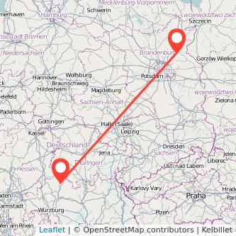 Eberswalde Bad Neustadt an der Saale Bahn Karte