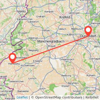 Düsseldorf Heinsberg Mitfahrgelegenheit Karte