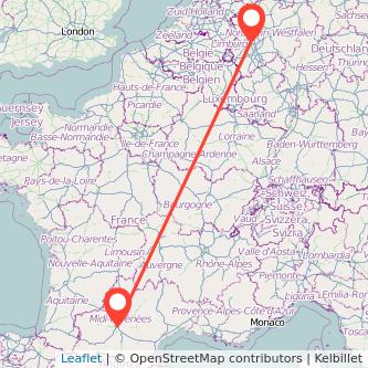 Düsseldorf Toulouse Mitfahrgelegenheit Karte