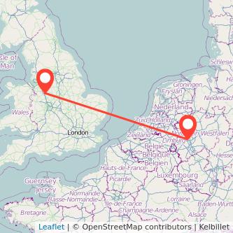 Düsseldorf Stoke-on-Trent bus map