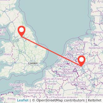 Düsseldorf Bradford bus map