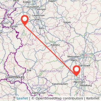 Düren Worms Mitfahrgelegenheit Karte