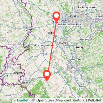 Düren Moers Mitfahrgelegenheit Karte