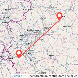 Düren Gütersloh Mitfahrgelegenheit Karte