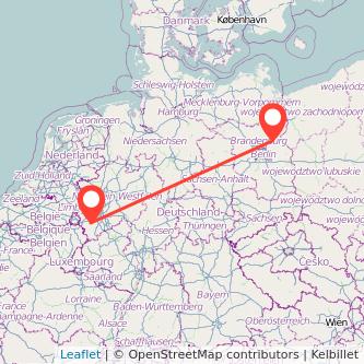 Düren Eberswalde Mitfahrgelegenheit Karte