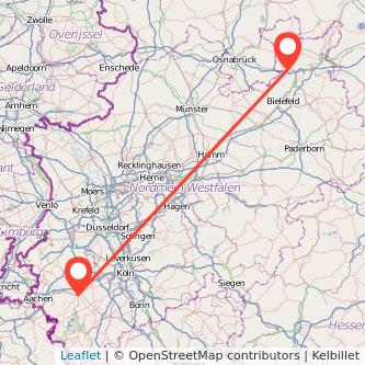 Düren Bünde Mitfahrgelegenheit Karte