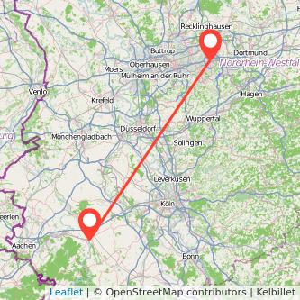 Düren Bochum Mitfahrgelegenheit Karte