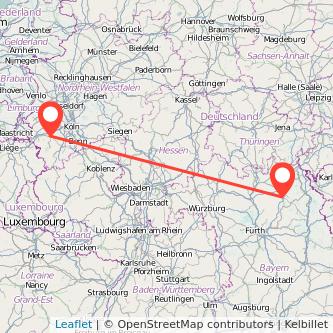 Düren Bayreuth Mitfahrgelegenheit Karte