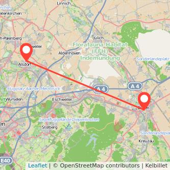 Düren Alsdorf Mitfahrgelegenheit Karte