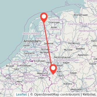 Düren Leeuwarden Mitfahrgelegenheit Karte