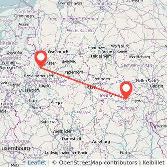 Dülmen Erfurt Mitfahrgelegenheit Karte