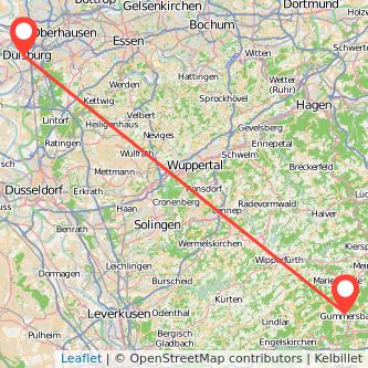 Duisburg Gummersbach Mitfahrgelegenheit Karte