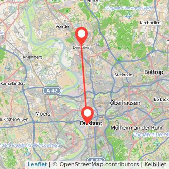 Duisburg Dinslaken Mitfahrgelegenheit Karte