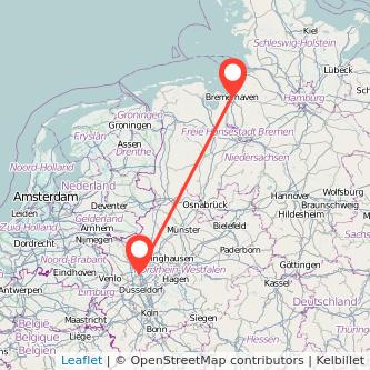 Duisburg Bremerhaven Mitfahrgelegenheit Karte