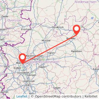 Duisburg Bad Salzuflen Mitfahrgelegenheit Karte