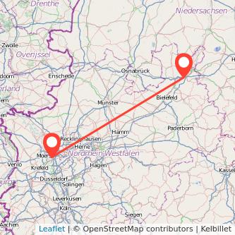 Duisburg Bad Oeynhausen Mitfahrgelegenheit Karte