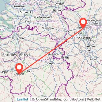 Duisburg Charleroi Bahn Karte