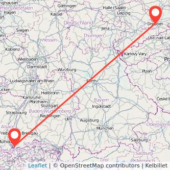 Dresden Lörrach Mitfahrgelegenheit Karte