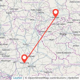 Dresden Augsburg Mitfahrgelegenheit Karte