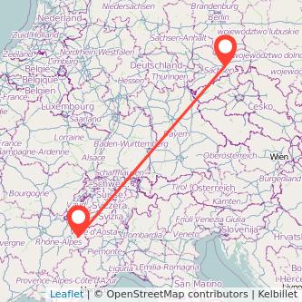 Dresden Aime-La-Plagne Bahn Karte