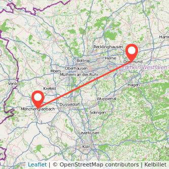 Dortmund Mönchengladbach Bahn Karte