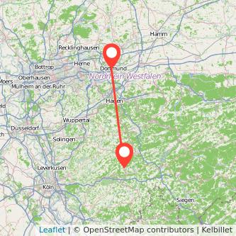 Dortmund Gummersbach Mitfahrgelegenheit Karte