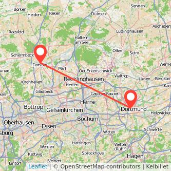 Dortmund Dorsten Mitfahrgelegenheit Karte