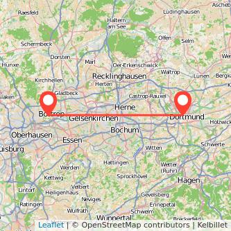 Dortmund Bottrop Mitfahrgelegenheit Karte
