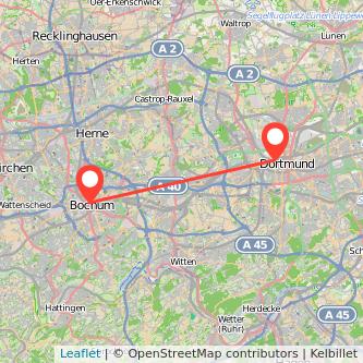 Dortmund Bochum Mitfahrgelegenheit Karte