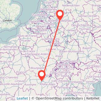 Dortmund Lyon Mitfahrgelegenheit Karte