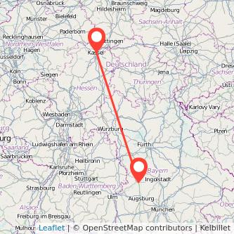 Donauwörth Kassel Bahn Karte