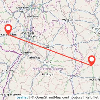 Donauwörth Kaiserslautern Bahn Karte