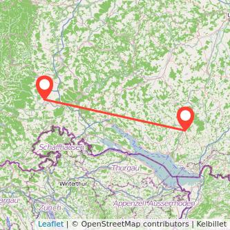 Donaueschingen Ravensburg Bahn Karte