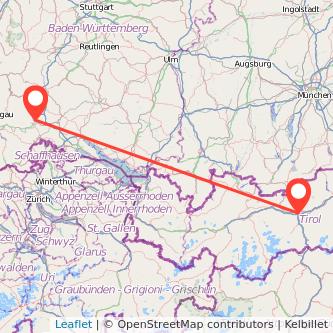 Donaueschingen Innsbruck Bahn Karte