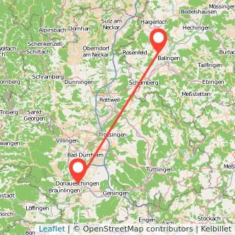 Donaueschingen Geislingen Bahn Karte