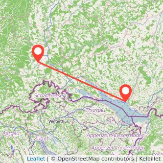 Donaueschingen Friedrichshafen Bahn Karte