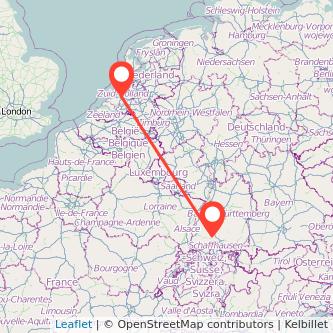 Donaueschingen Rotterdam Bahn Karte