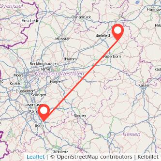 Detmold Siegburg Mitfahrgelegenheit Karte