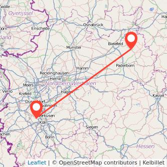 Detmold Pulheim Mitfahrgelegenheit Karte