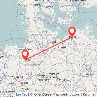 Delmenhorst Rostock Bahn Karte