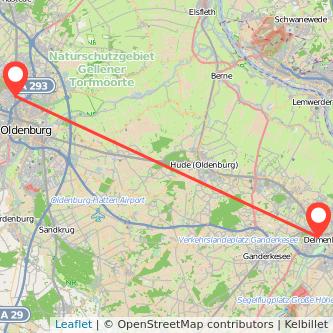 Delmenhorst Oldenburg Bahn Karte