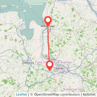 Delmenhorst Bremerhaven Mitfahrgelegenheit Karte