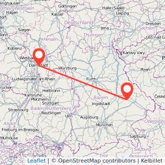 Darmstadt Straubing Mitfahrgelegenheit Karte