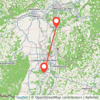 Darmstadt Speyer Mitfahrgelegenheit Karte