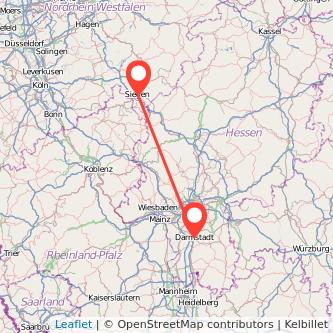 Darmstadt Siegen Mitfahrgelegenheit Karte