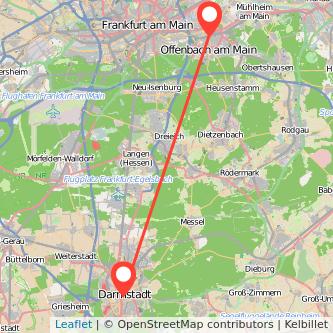 Darmstadt Offenbach Mitfahrgelegenheit Karte