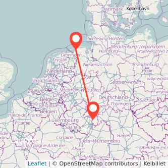 Darmstadt Norddeich Bahn Karte